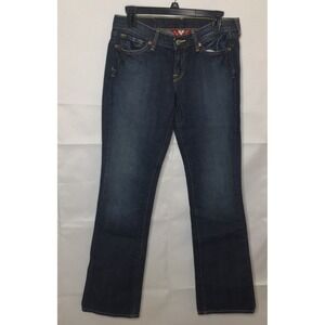 Lucky Brand Zoe Bootcut Jeans Dark Wash Denim Size 6‎ 28 Biker Boho Western